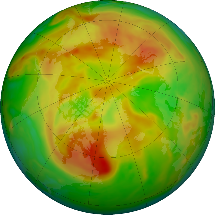 Arctic ozone map for 16 May 2018